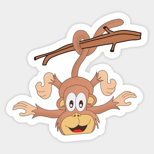 Hanging Monkey Sticker